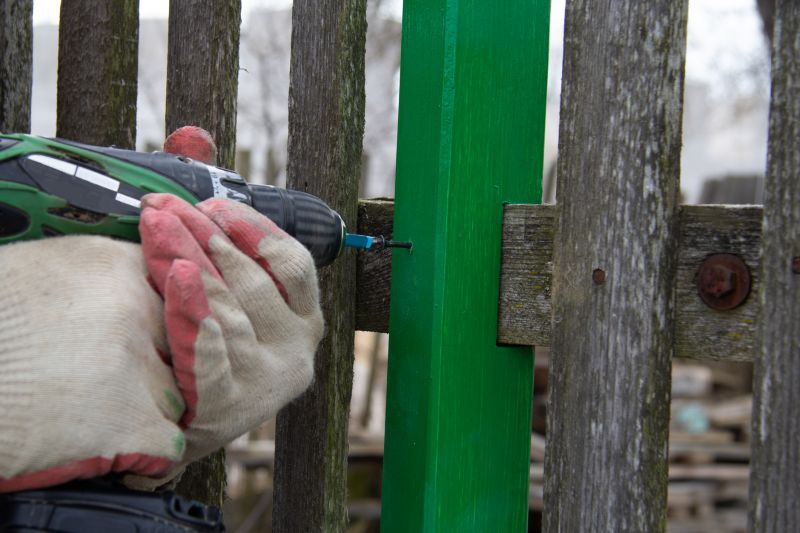 Repaired Timber Post in a Fence